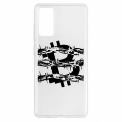 Чехол для Samsung S20 FE Bitcoin in barbed wire - PrintSalon