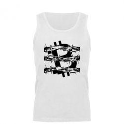 Мужская майка Bitcoin in barbed wire - PrintSalon