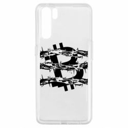 Чехол для Oppo A91/Reno3 Bitcoin in barbed wire - PrintSalon