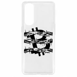 Чехол для Oppo Reno 4 Pro Bitcoin in barbed wire - PrintSalon