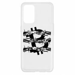 Чехол для Oppo Reno 5 4G Bitcoin in barbed wire - PrintSalon