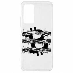 Чехол для Xiaomi Mi 10T/10T Pro Bitcoin in barbed wire - PrintSalon