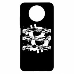 Чехол для Xiaomi Redmi Note 9 5G/Redmi Note 9T Bitcoin in barbed wire - PrintSalon