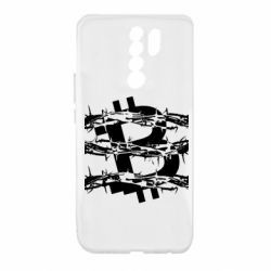 Чехол для Xiaomi Redmi 9 Bitcoin in barbed wire - PrintSalon