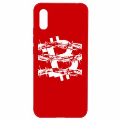 Чехол для Xiaomi Redmi 9a Bitcoin in barbed wire - PrintSalon