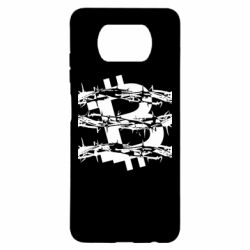 Чехол для Xiaomi Poco X3 Bitcoin in barbed wire - PrintSalon