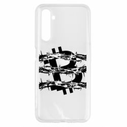 Чехол для Realme 6 Bitcoin in barbed wire - PrintSalon