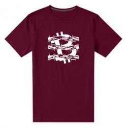 Мужская футболка премиум Bitcoin in barbed wire - PrintSalon