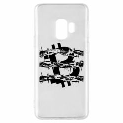 Чехол для Samsung S9 Bitcoin in barbed wire - PrintSalon