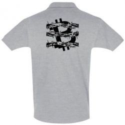 Мужское поло Bitcoin in barbed wire - PrintSalon