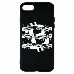 Чехол для iPhone 8 Bitcoin in barbed wire - PrintSalon