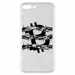 Чехол для iPhone 8 Plus Bitcoin in barbed wire - PrintSalon