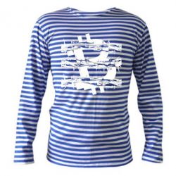 Тельняшка с длинным рукавом Bitcoin in barbed wire - PrintSalon