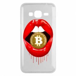 Чехол для Samsung J3 2016 Bitcoin in the teeth - PrintSalon