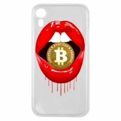 Чехол для iPhone XR Bitcoin in the teeth - PrintSalon