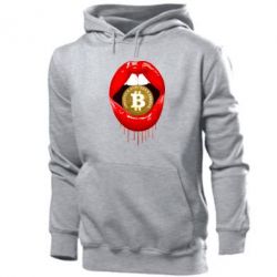 Мужское худи Bitcoin in the teeth - PrintSalon