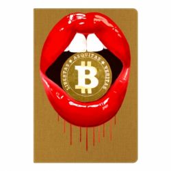 Блокнот с принто Bitcoin in the teeth - PrintSalon