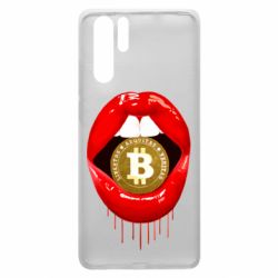 Чехол для Huawei P30 Pro Bitcoin in the teeth - PrintSalon
