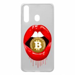 Чехол для Samsung A60 Bitcoin in the teeth - PrintSalon