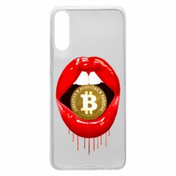 Чехол для Samsung A70 Bitcoin in the teeth - PrintSalon