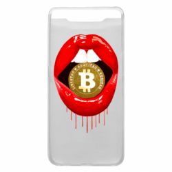 Чехол для Samsung A80 Bitcoin in the teeth - PrintSalon