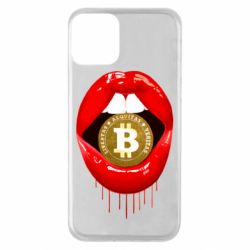 Чехол для iPhone 11 Bitcoin in the teeth - PrintSalon