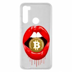 Чехол для Xiaomi Redmi Note 8 Bitcoin in the teeth - PrintSalon