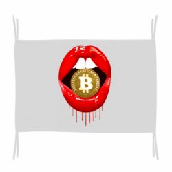 Флаг Bitcoin in the teeth - PrintSalon