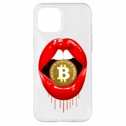 Чехол для iPhone 12 Pro Max Bitcoin in the teeth - PrintSalon