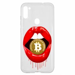 Чехол для Samsung A11/M11 Bitcoin in the teeth - PrintSalon