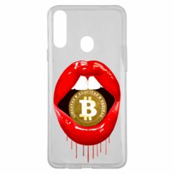 Чехол для Samsung A20s Bitcoin in the teeth-PrintSalon Чехол для Samsung A20s Bitcoin in the teeth