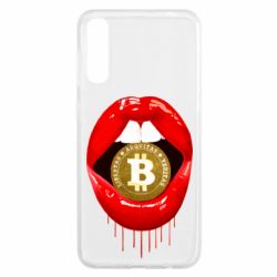 Чехол для Samsung A50 Bitcoin in the teeth - PrintSalon