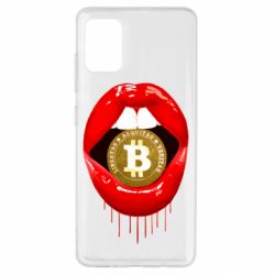 Чехол для Samsung A51 Bitcoin in the teeth - PrintSalon