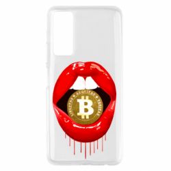 Чехол для Huawei P Smart 2021 Bitcoin in the teeth - PrintSalon