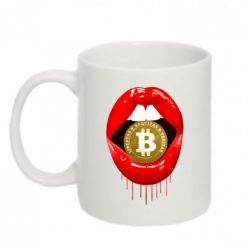 Чашка 320ml Bitcoin in the teeth-PrintSalon Чашка 320ml Bitcoin in the teeth