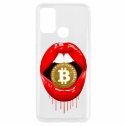 Чехол для Oppo A53/A32/A33 Bitcoin in the teeth - PrintSalon