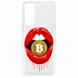 Чехол для Oppo Reno 4 Pro Bitcoin in the teeth - PrintSalon