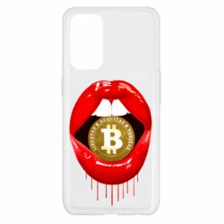 Чехол для Oppo Reno 5 4G Bitcoin in the teeth - PrintSalon