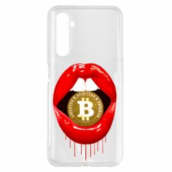 Чехол для Realme 6 Pro Bitcoin in the teeth - PrintSalon