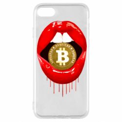 Чехол для iPhone SE 2022 Bitcoin in the teeth - PrintSalon