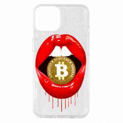 Чехол для iPhone 14 Bitcoin in the teeth
