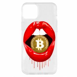 Чехол для iPhone 14 Plus Bitcoin in the teeth - PrintSalon