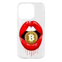 Чехол для iPhone 14 Pro Bitcoin in the teeth - PrintSalon