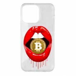Чехол для iPhone 14 Pro Max Bitcoin in the teeth - PrintSalon