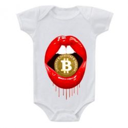 Детский бодик Bitcoin in the teeth - PrintSalon