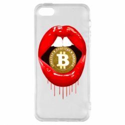 Чехол для iPhone5/5S/SE Bitcoin in the teeth - PrintSalon