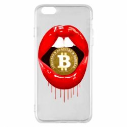 Чехол для iPhone 6 Plus/6S Plus Bitcoin in the teeth - PrintSalon