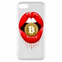 Чехол для iPhone 7 Bitcoin in the teeth - PrintSalon