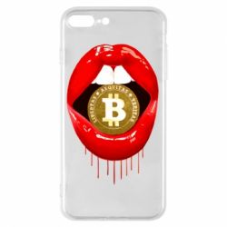 Чехол для iPhone 8 Plus Bitcoin in the teeth - PrintSalon