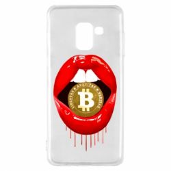 Чехол для Samsung A8 2018 Bitcoin in the teeth - PrintSalon
